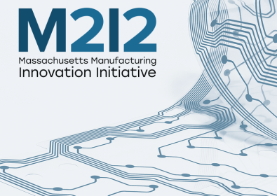 logo for M2I2 with flexible node graphic.