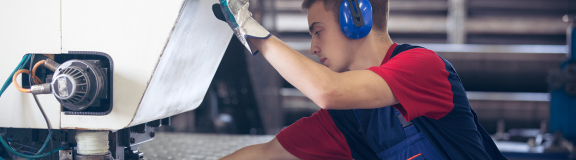 Man working with metal